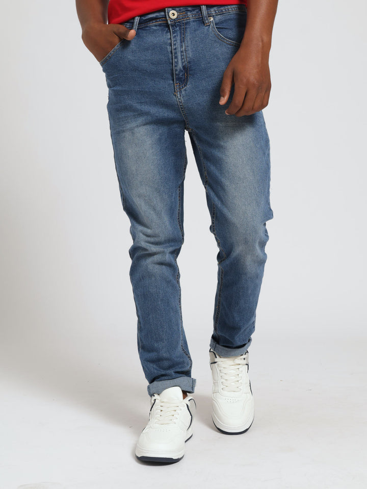 Boys Saddle Jean - Mid Blue