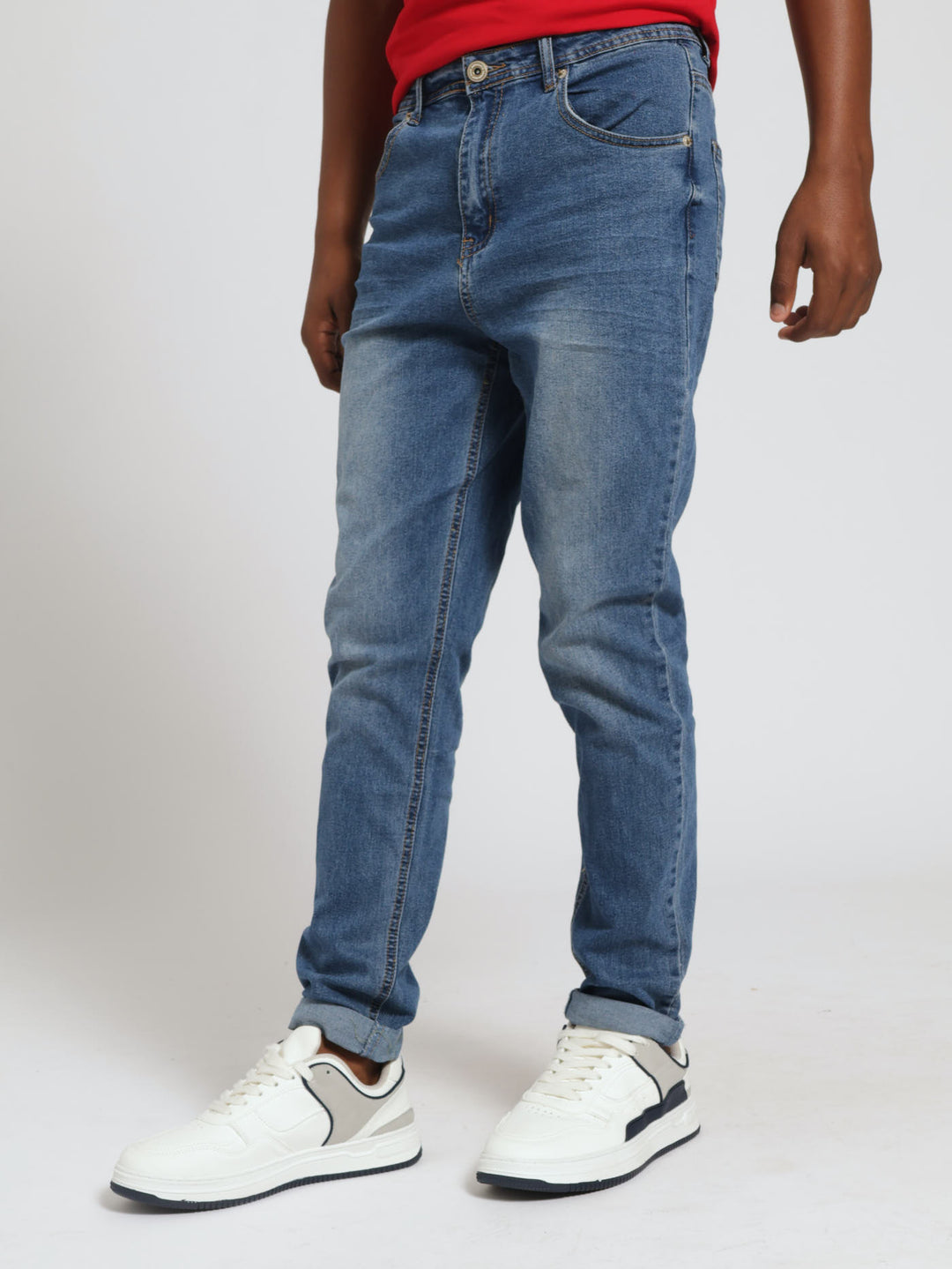 Boys Saddle Jean - Mid Blue