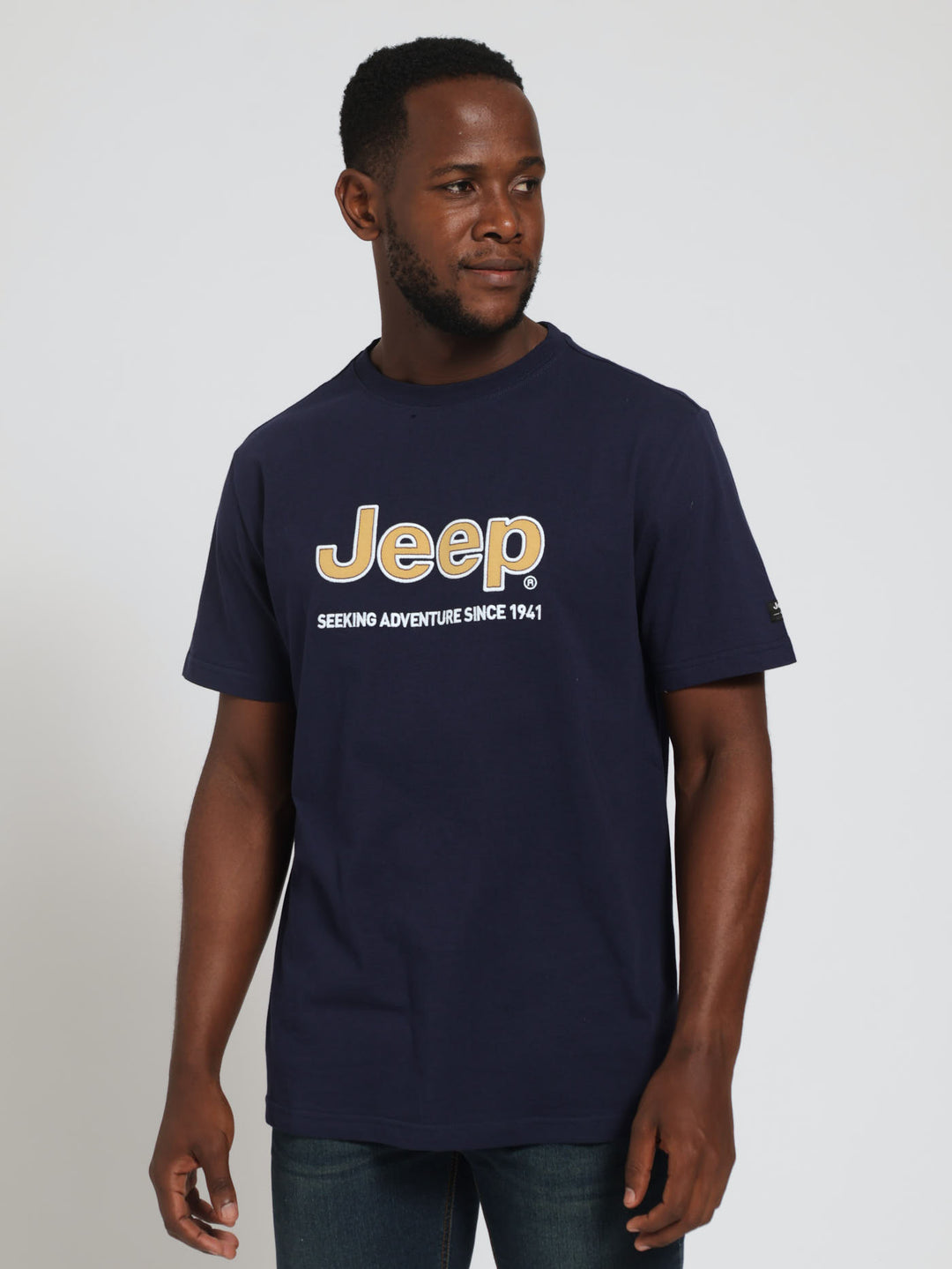 Logo Applique Tee - Navy