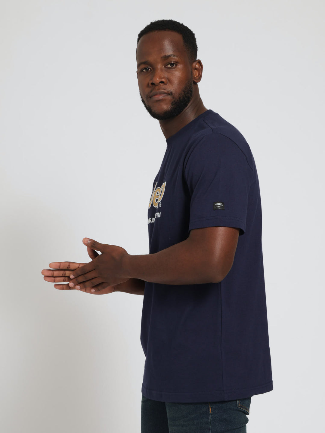 Logo Applique Tee - Navy