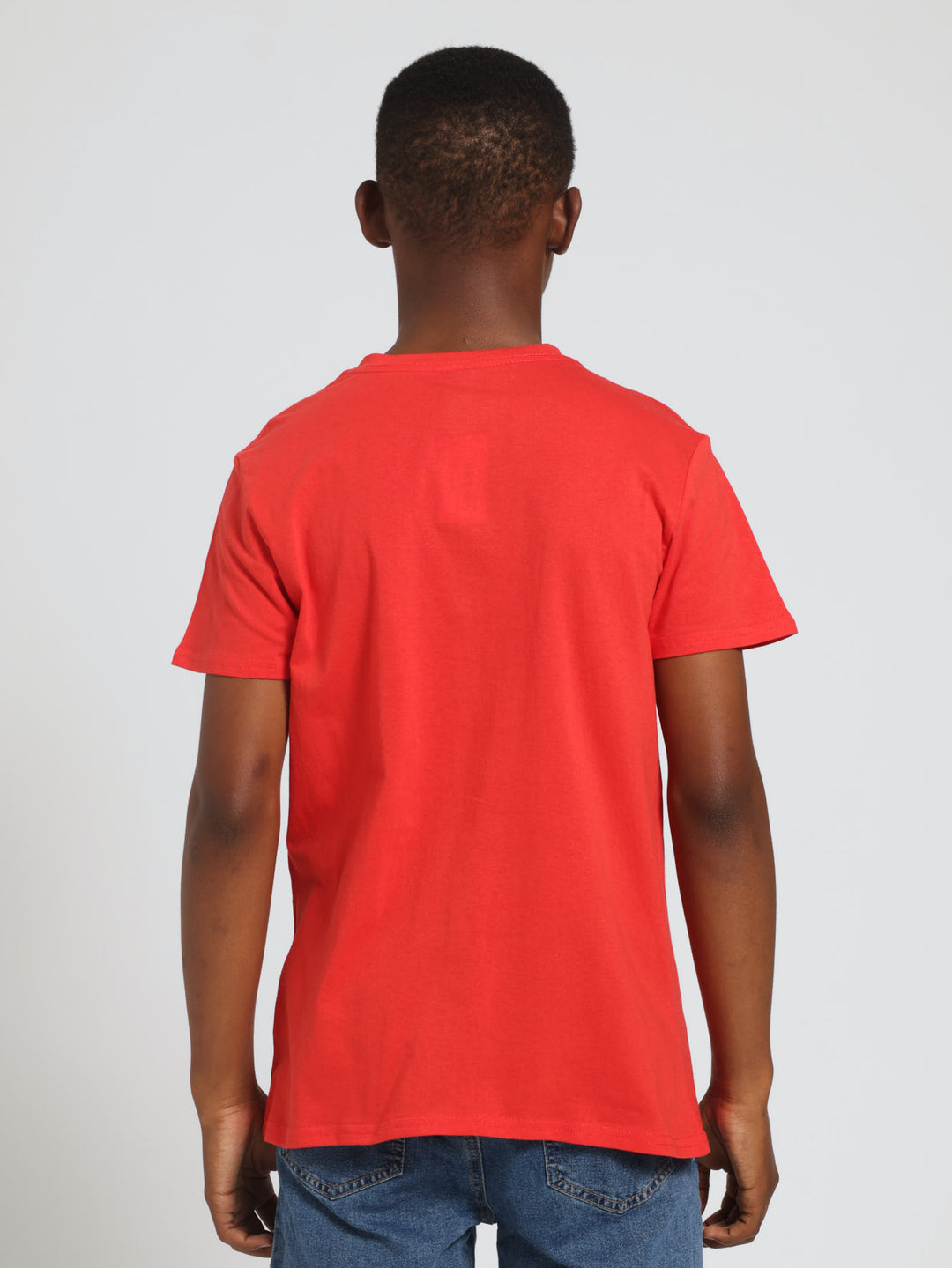 Boys Basketball Printed Tee - Red