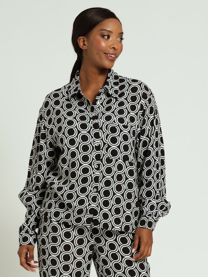 Georgette Printed Crepe Shirt