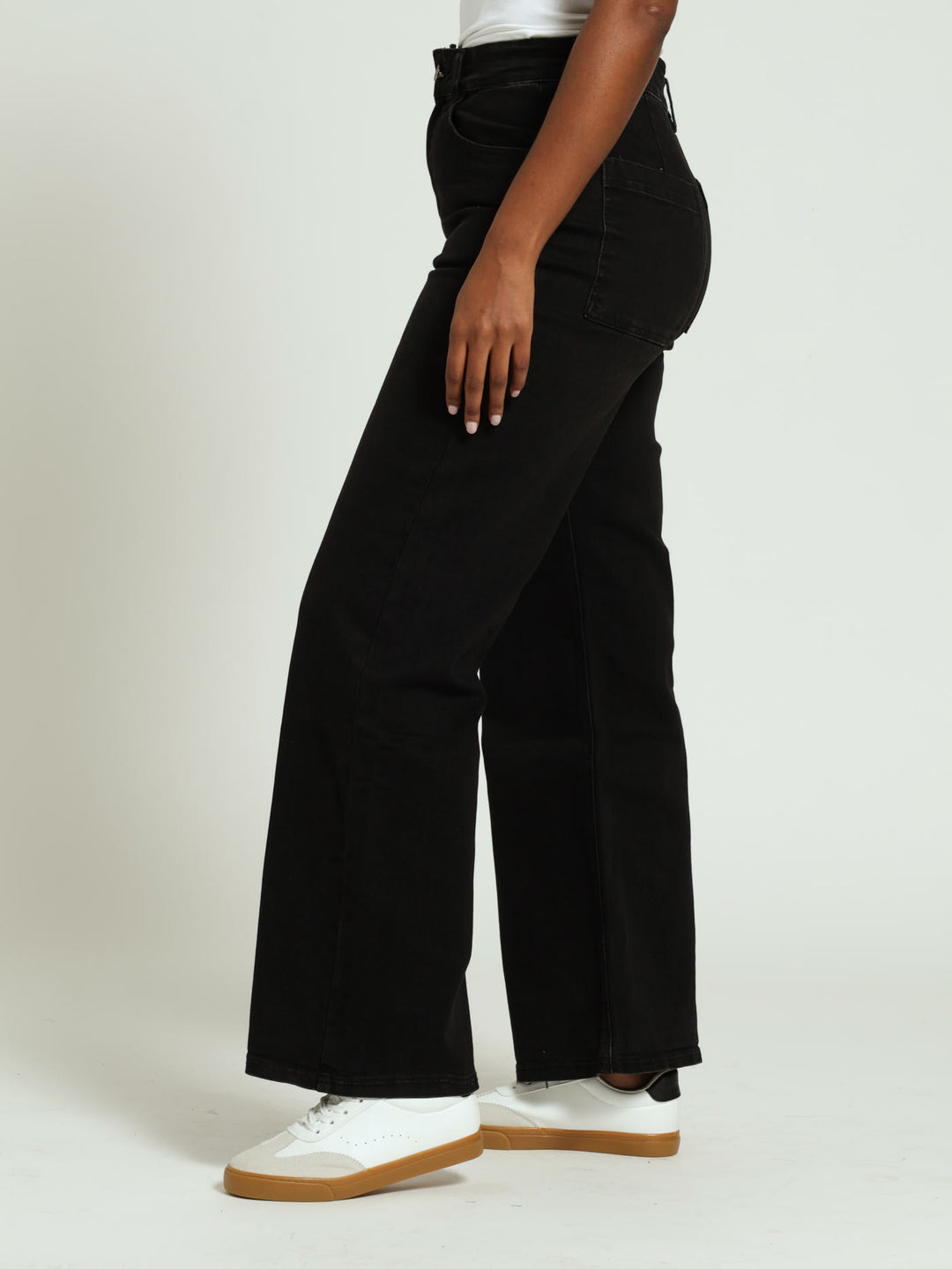 Wide Leg Jean - Jet Black