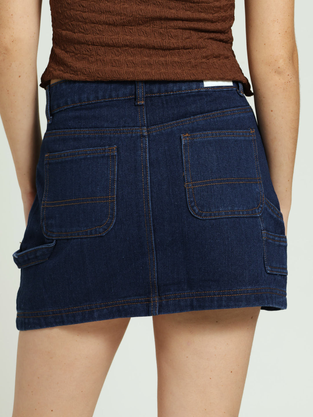 Denim Carpenter Skirt - Ink