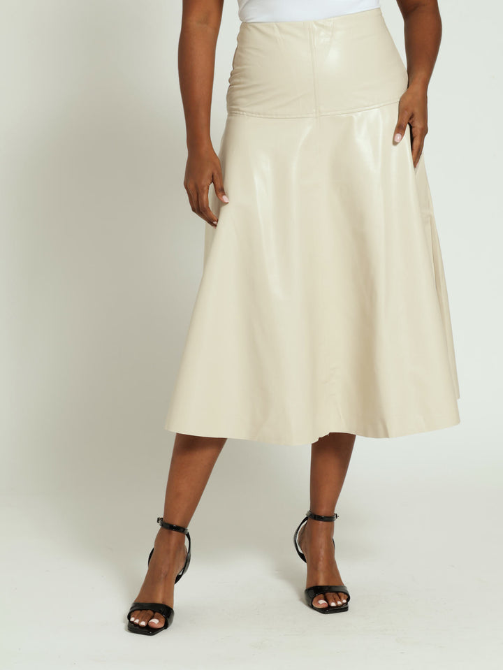 A Line Skirt - Bone