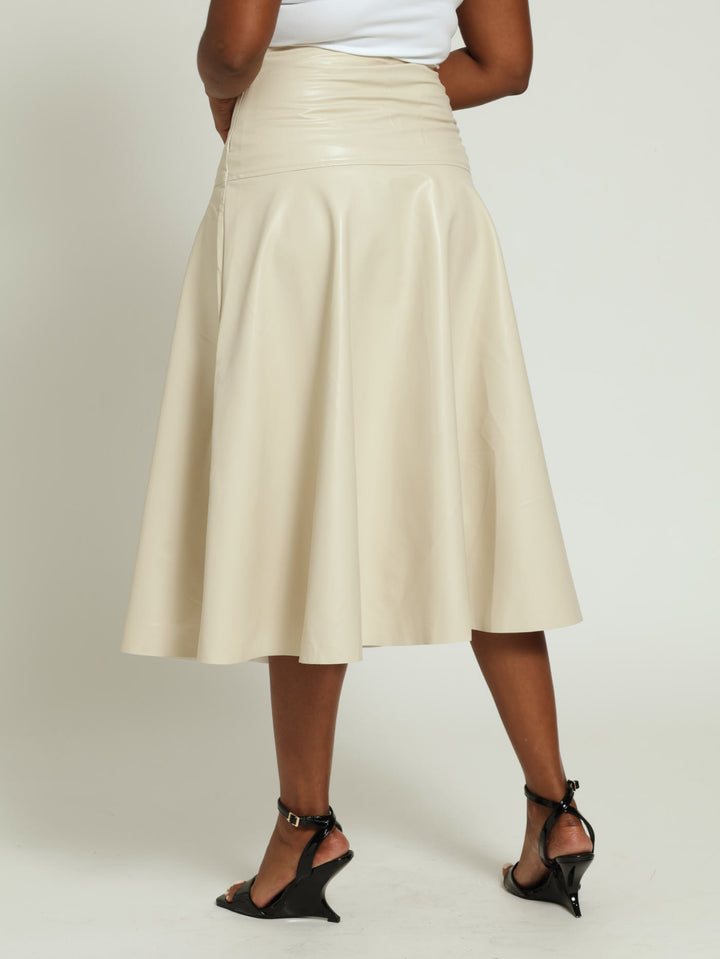 A Line Skirt - Bone