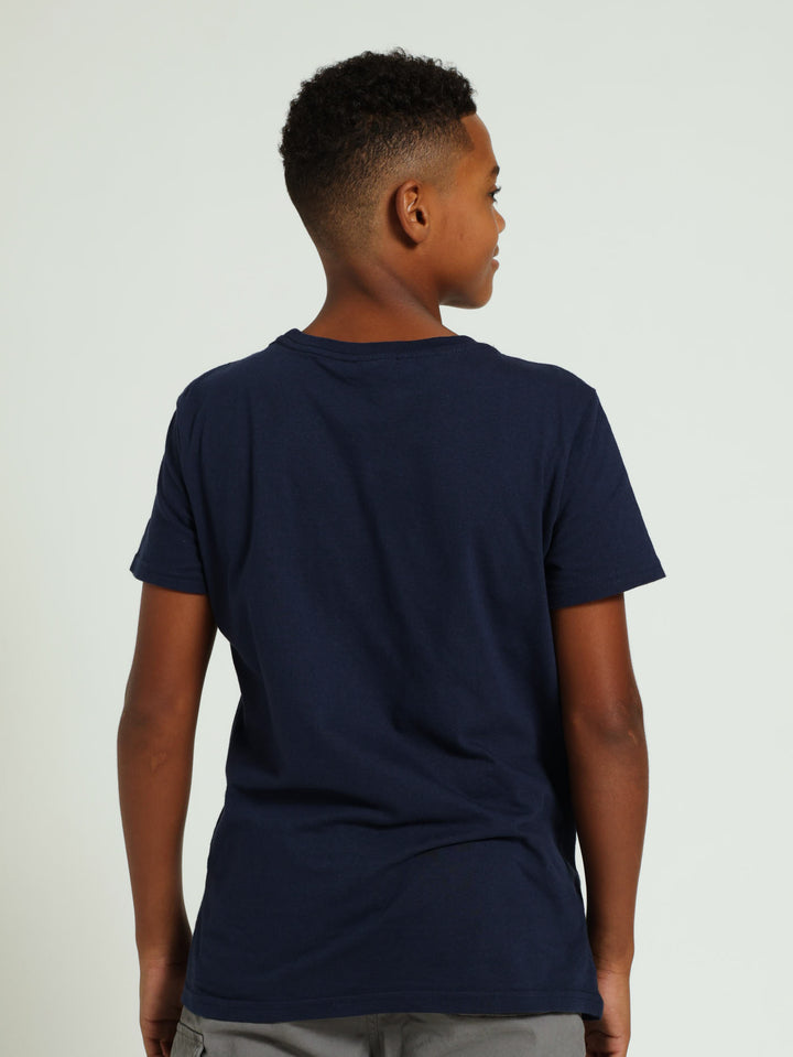 Boys Epic Embossed Tee - Navy