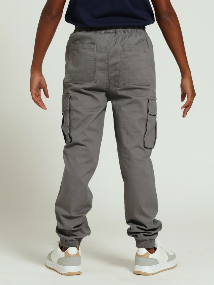 Boys Bellow Cargo Pants -Grey