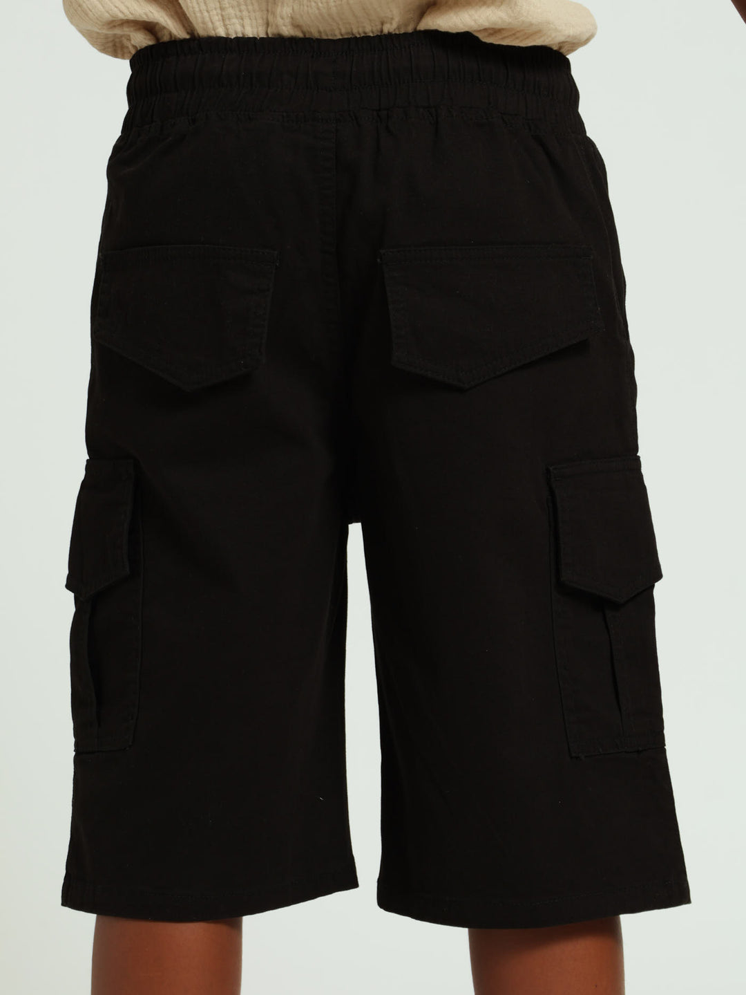 Boys Cargo Shorts - Black