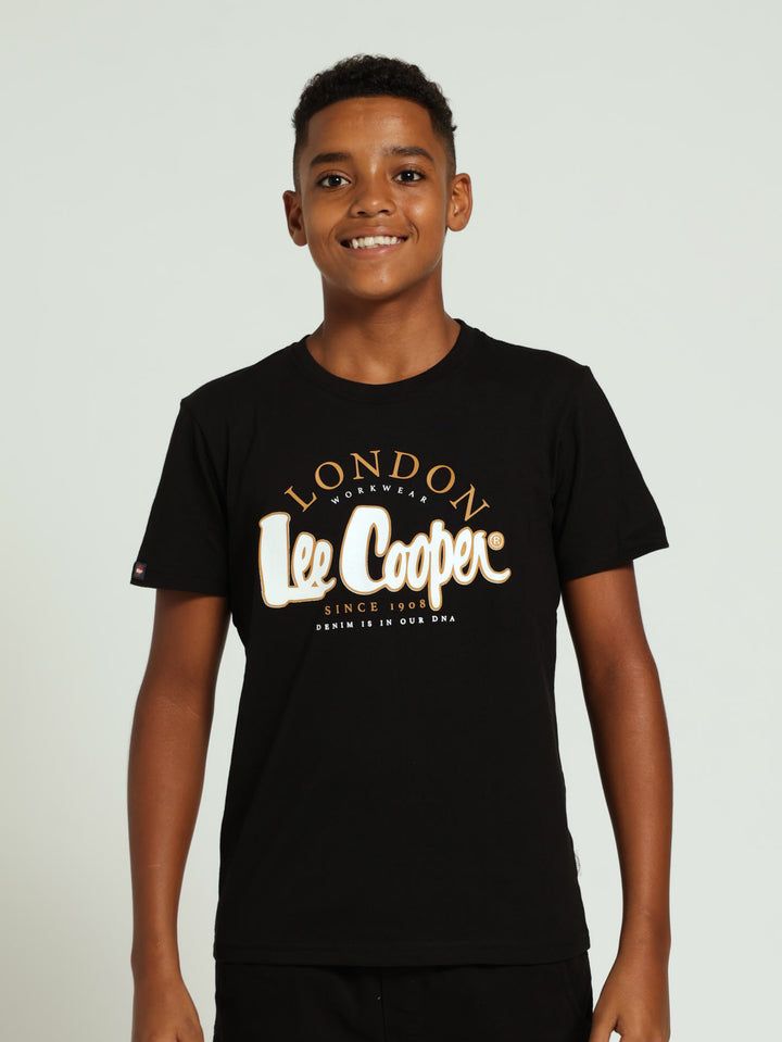 Boys Winston London Tee - Black