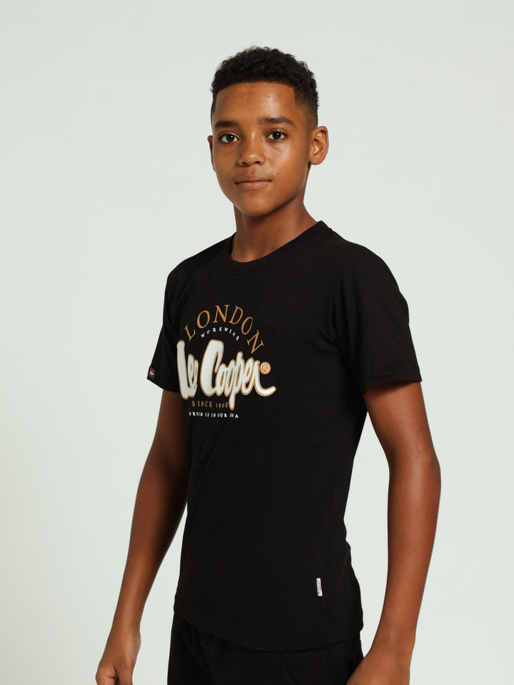 Boys Winston London Tee - Black