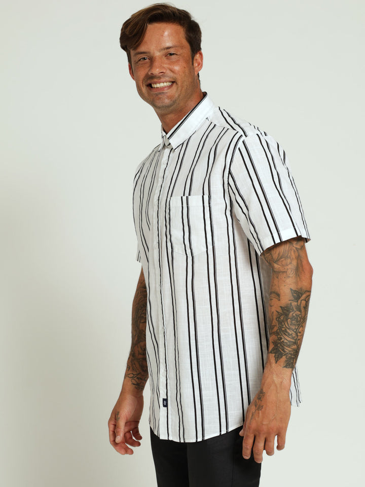 Stripe Woven Shirt - Black/White