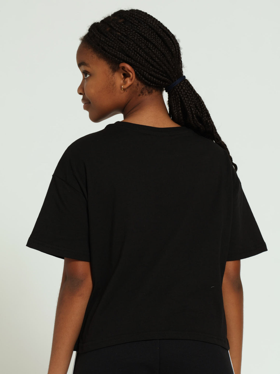 Girls Boxy Classic Tee - Black