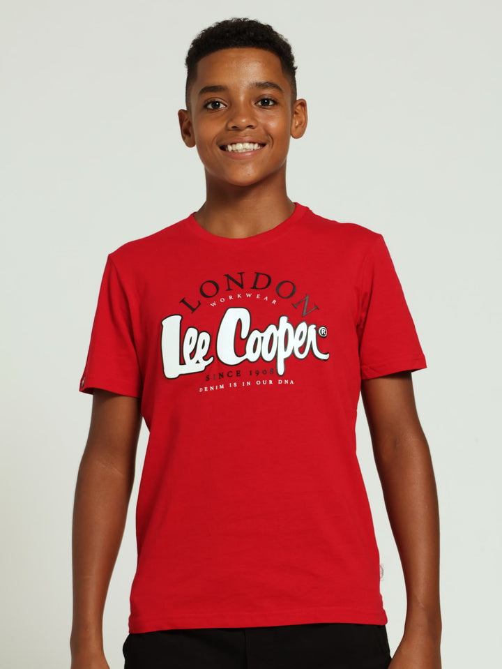 Boys Winston London Tee - Red