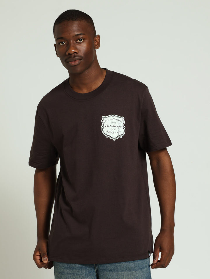 Hotel Alphe D' Front & Back Tee - Chocolate