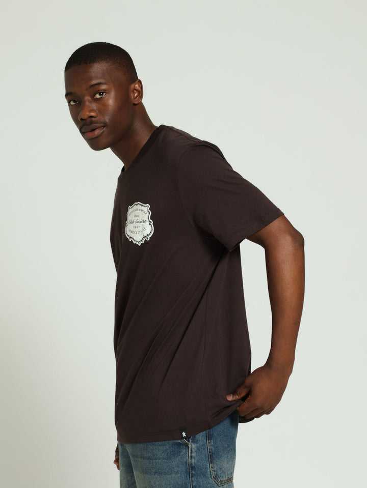 Hotel Alphe D' Front & Back Tee - Chocolate