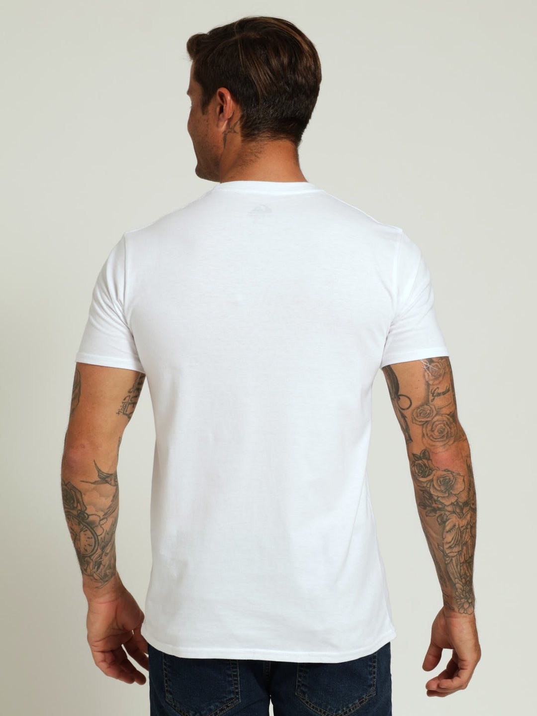 Corp Logo Tee - White