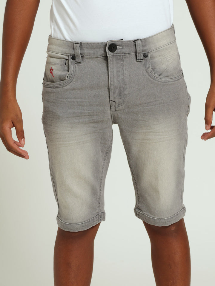 Boys Denim Shorts - Grey