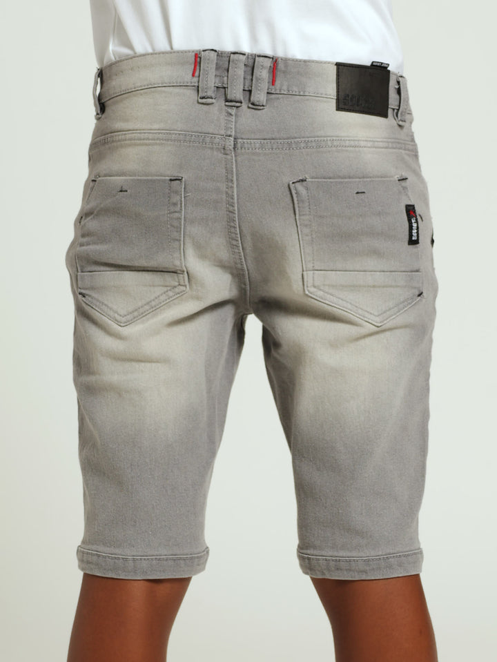 Boys Denim Shorts - Grey