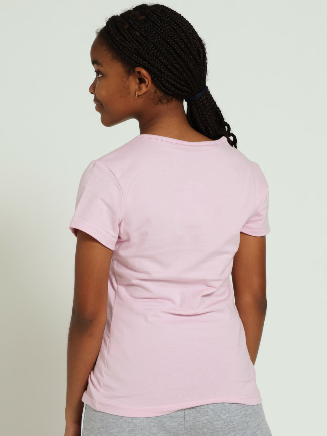 Girls Regular Self Care Tee - Pink