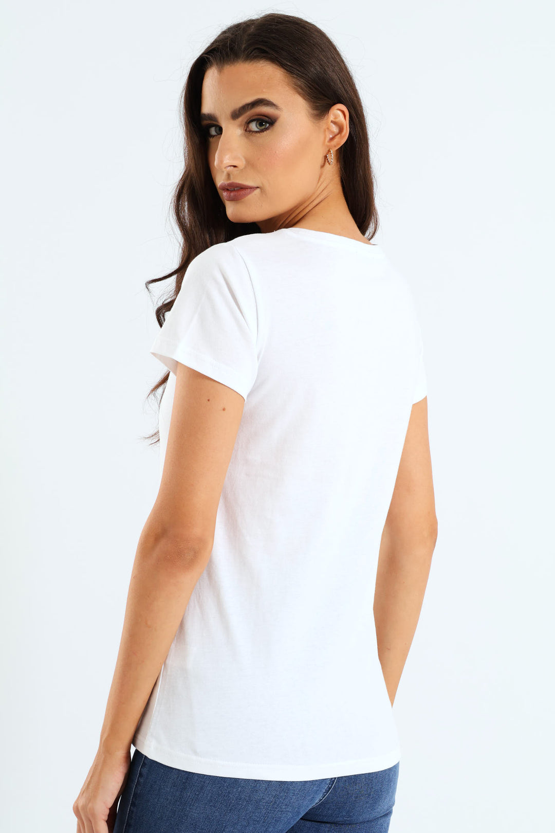 Regular Fit Multi-Technique Logo Top - White