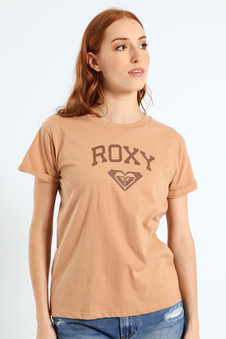 Varsity A Tee - Camel