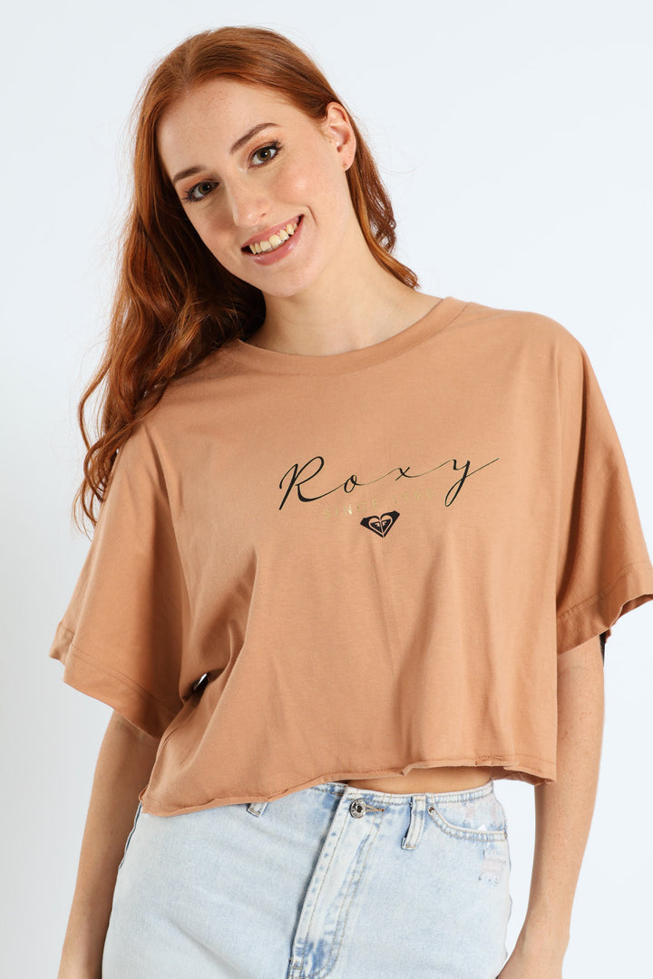 Noon Ocean Crop Tee - Camel