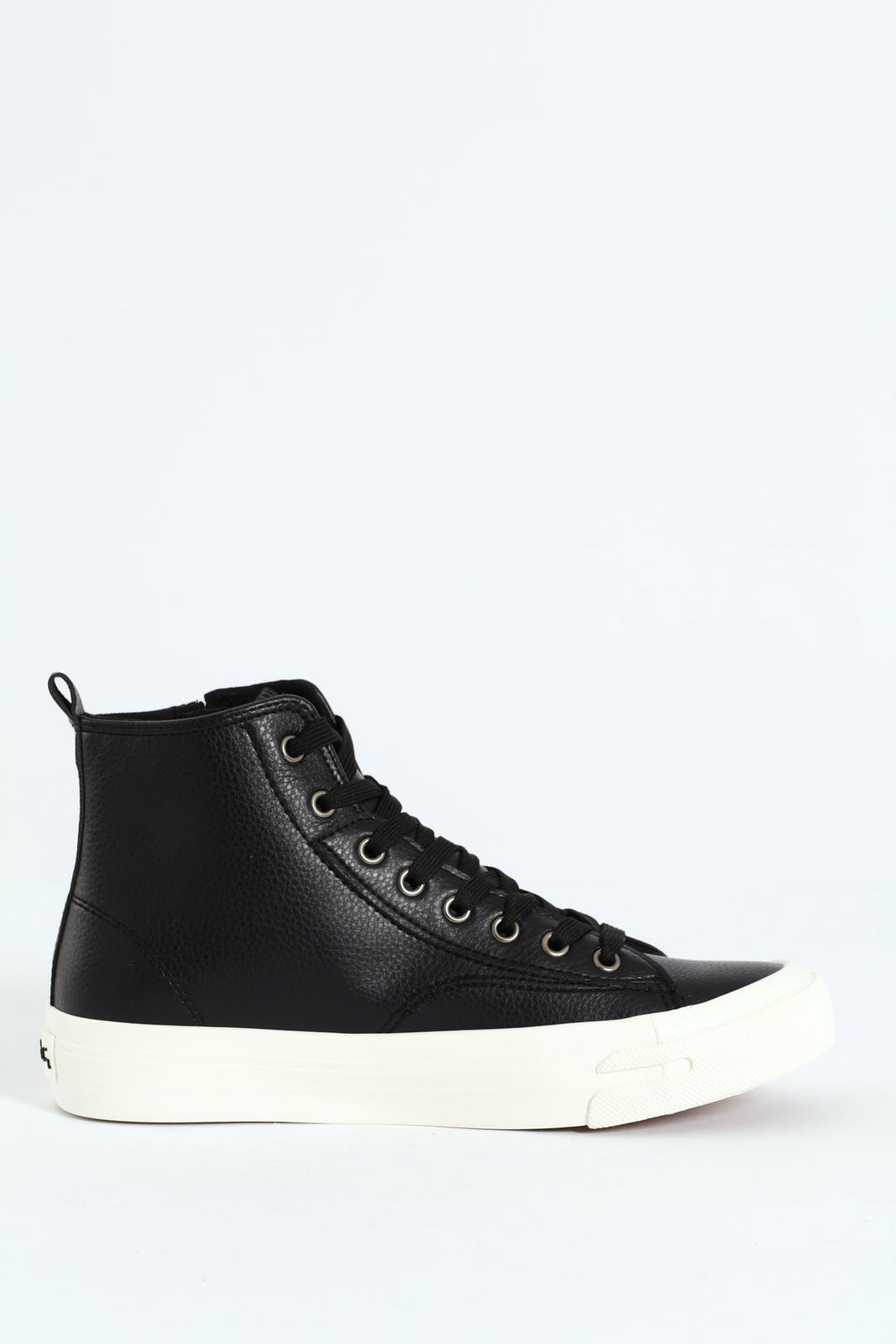 Funk Zip Trim High Lace Up Sneaker - Black/White