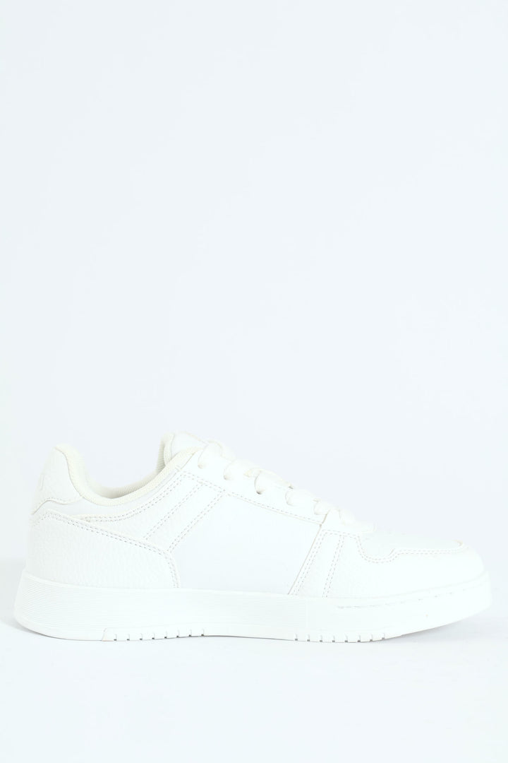 Rio Stitch Panel Lace Up Sneaker - White