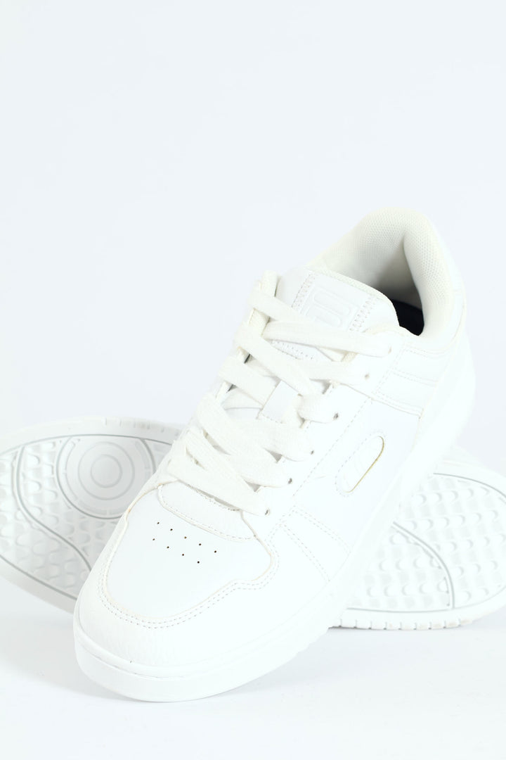 Rio Stitch Panel Lace Up Sneaker - White