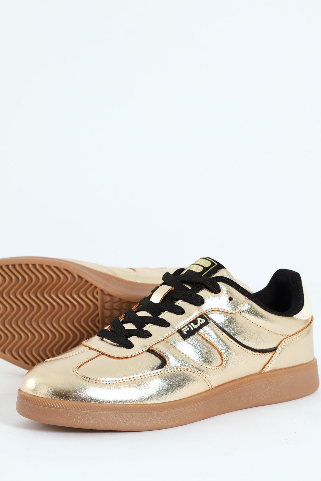 Cassie Retro Metallic Sneaker - Gold