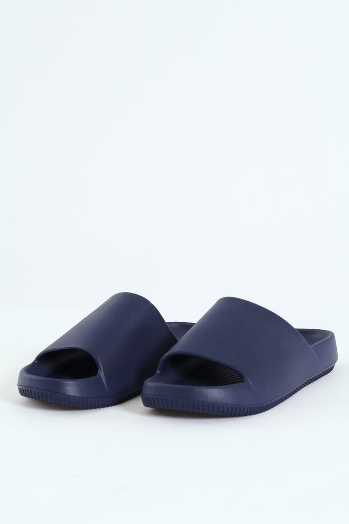 Plain Upper Moulded Slide - Navy