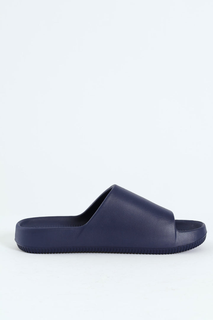 Plain Upper Moulded Slide - Navy