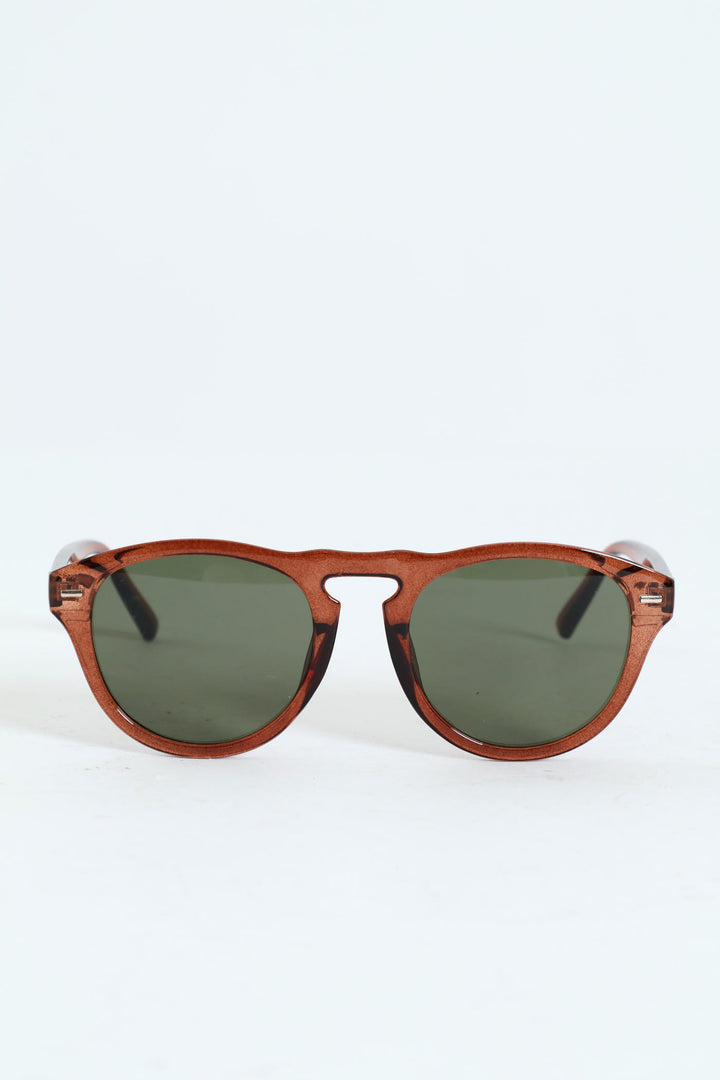 Key Hole Wayfarer Sunglasses - Brown