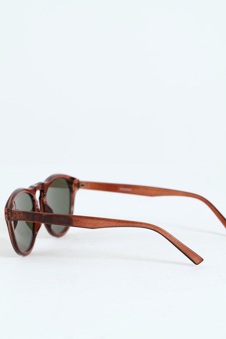 Key Hole Wayfarer Sunglasses - Brown