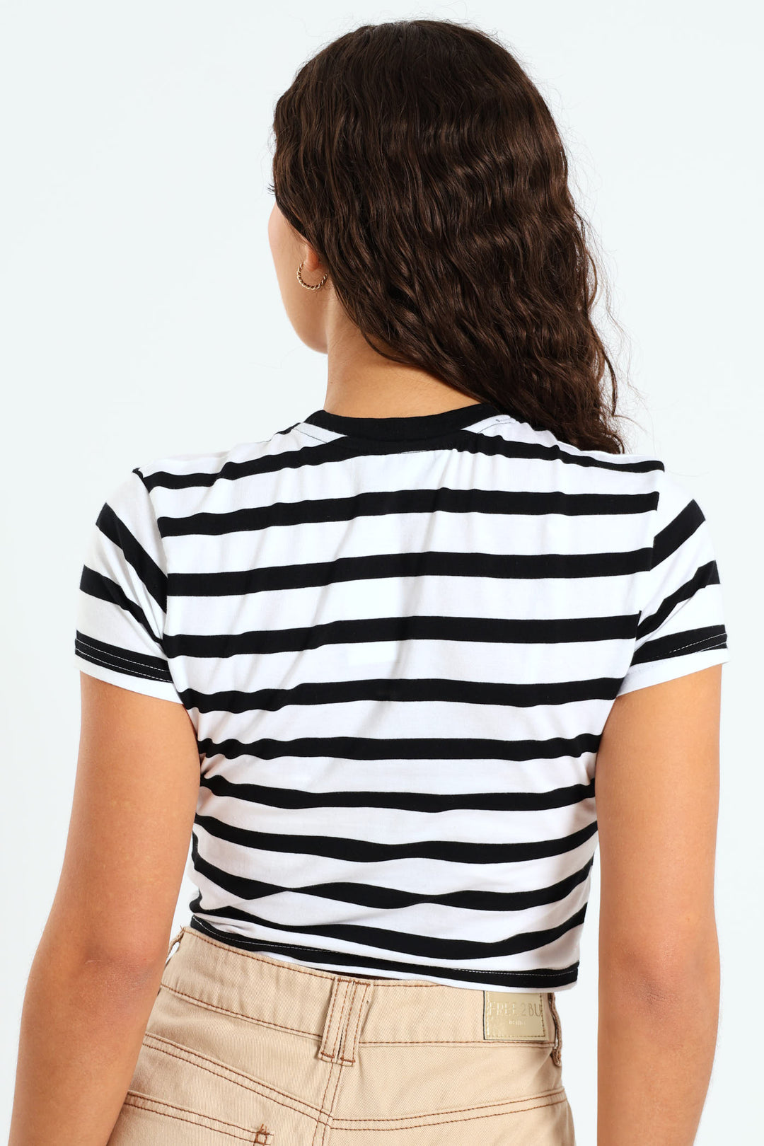 Yarn Dye Stripe Tee - White/Black