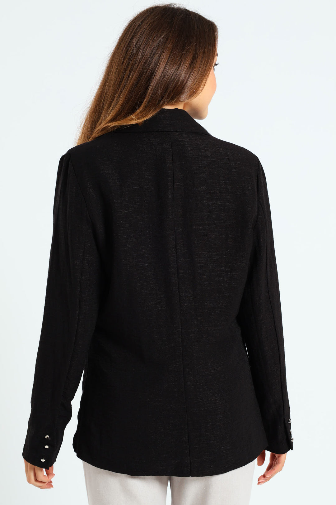 Double Shimmer Blazer - Black