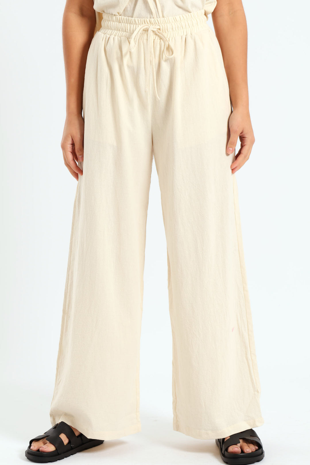 Linen Relaxed Pant - Beige