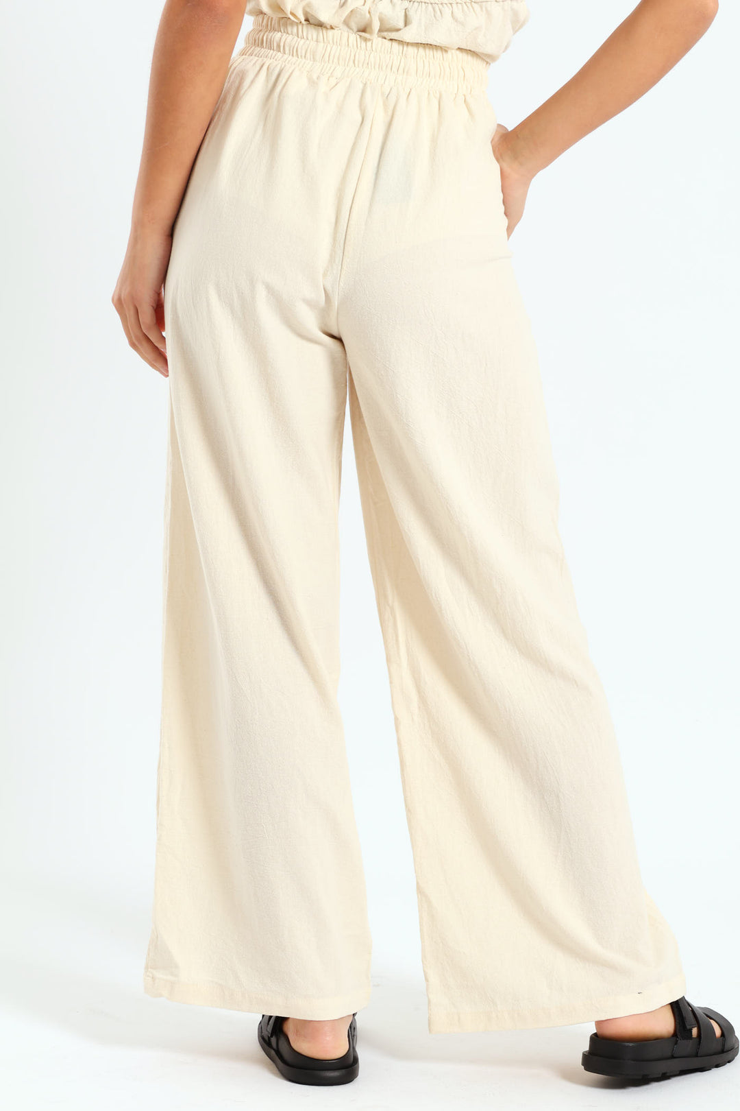 Linen Relaxed Pant - Beige