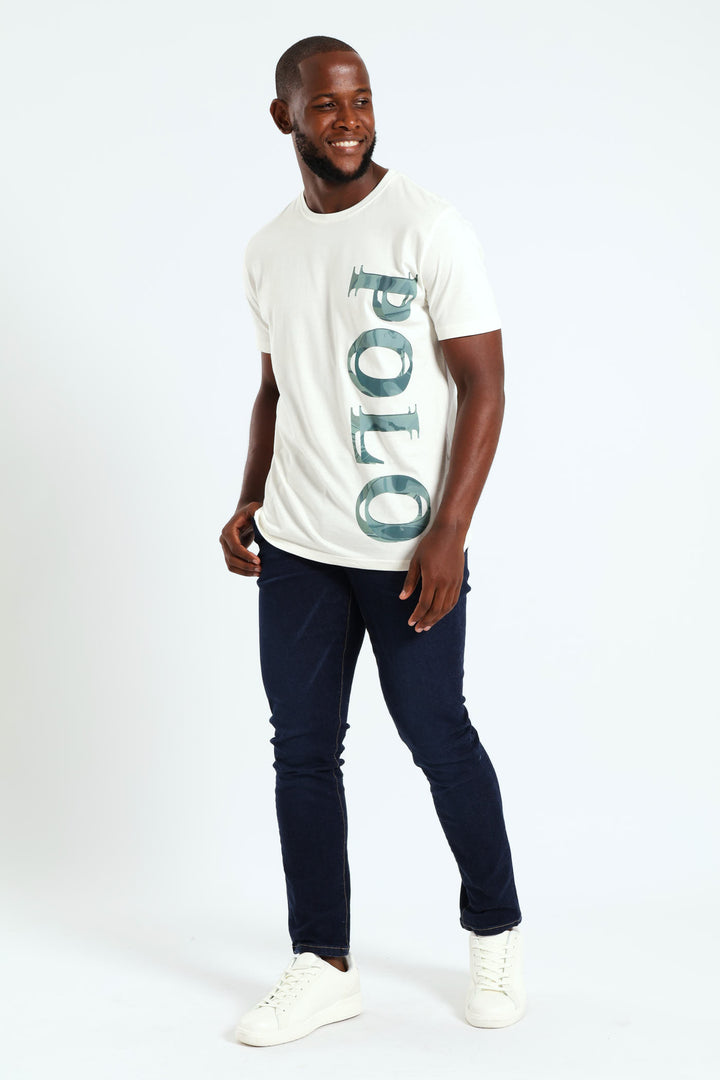 Vinny Logo Printed Tee - Off White