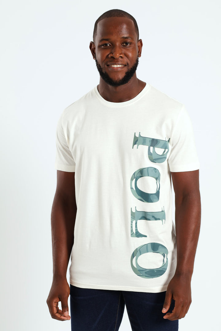 Vinny Logo Printed Tee - Off White