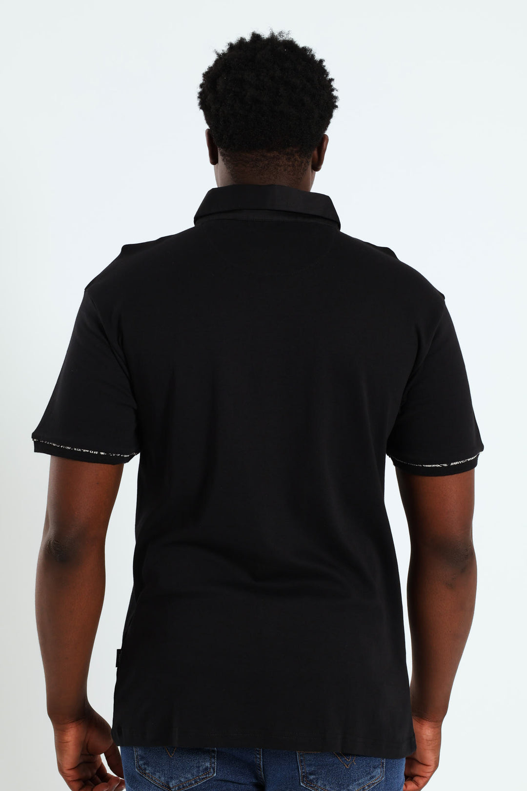 Double Collar Golfer - Black