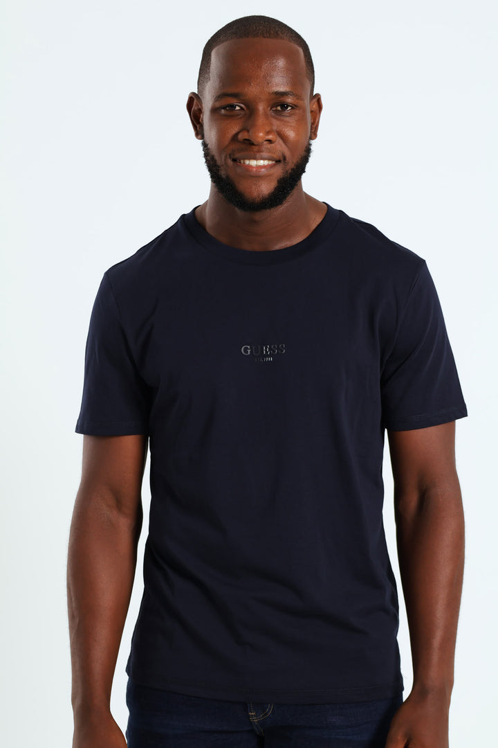 Brand Logo Tee - Navy