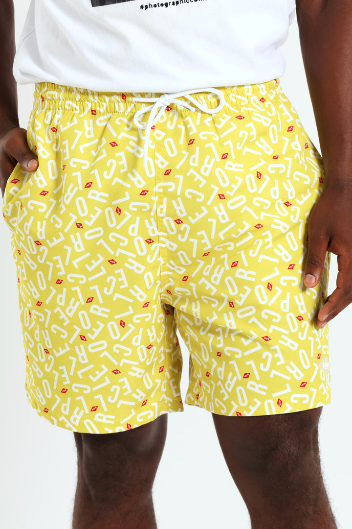 Original Doodle Swim Short - Yellow