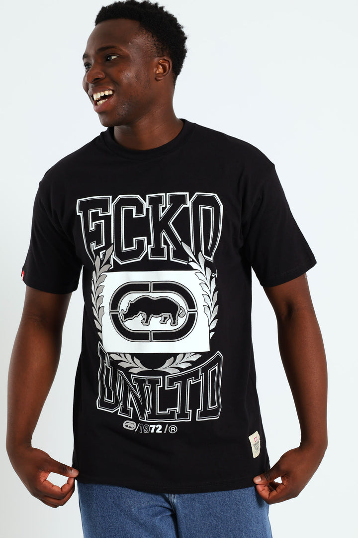 Front Print Tee - Black