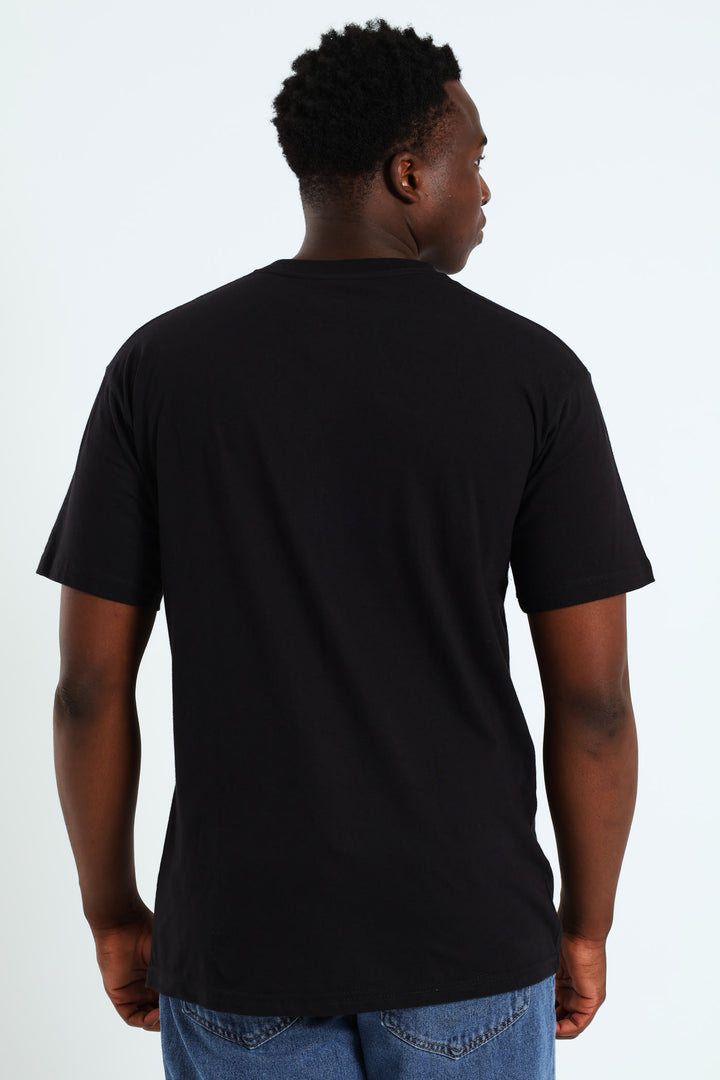 Front Print Tee - Black