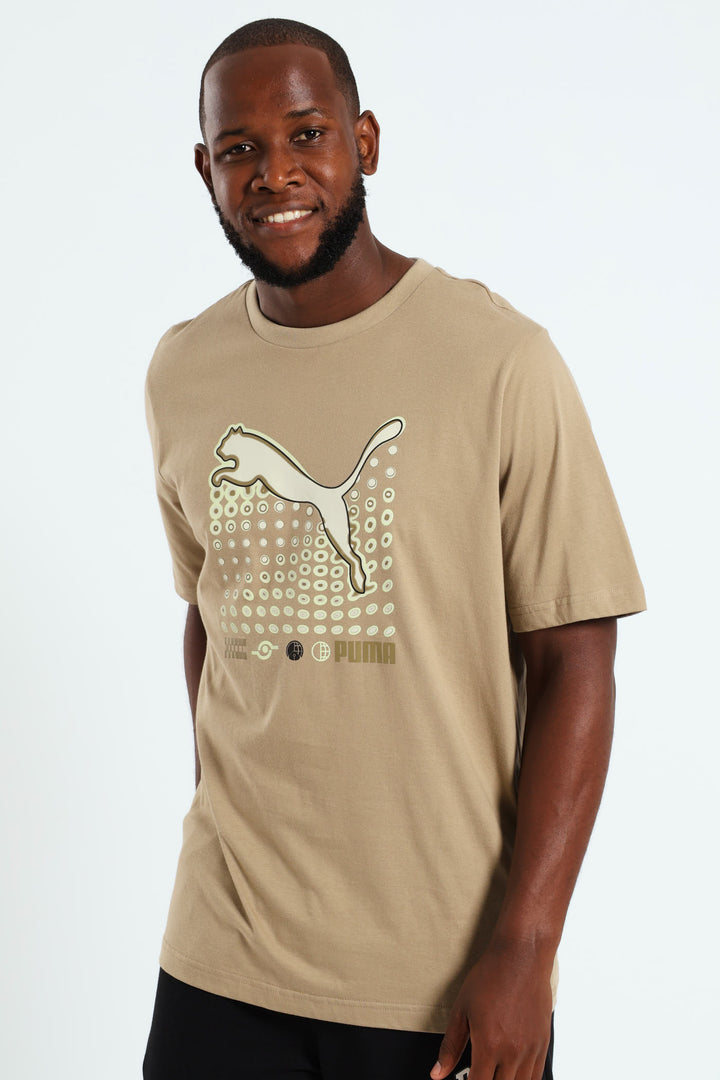 Graphics Cat Gradient Tee - Taupe