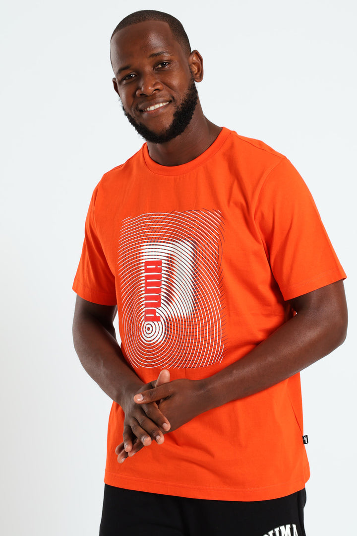 Graphics Execution Tee - Orange