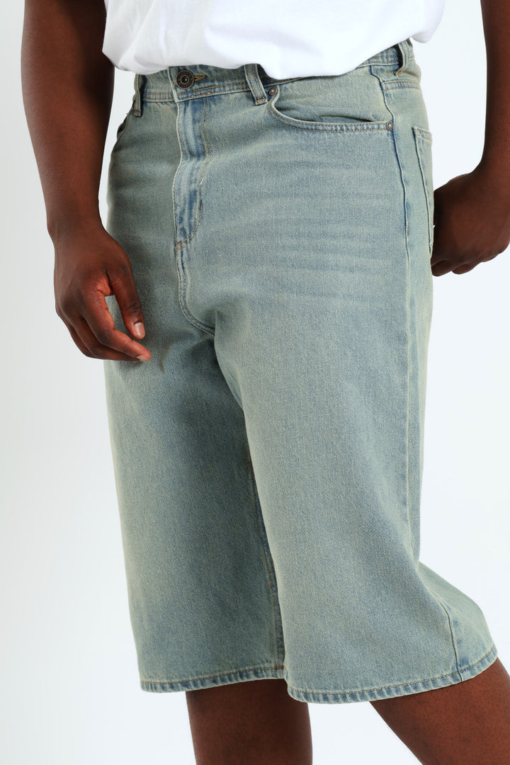 Baggy Denim Short - Light Wash