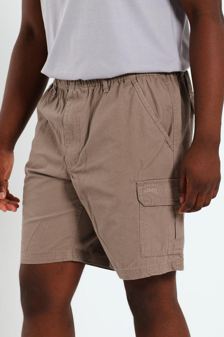 Willys 21cm Elasticated Shorts - Brown